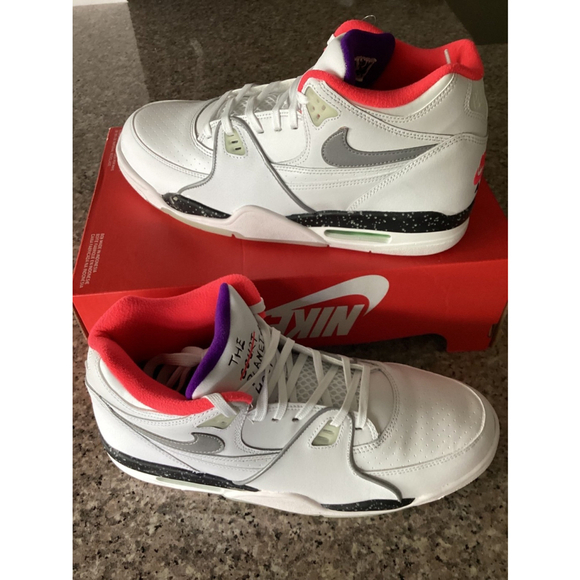 Nike Air Flight ‘89 Size: 12 Color: White / Silver / White main image 8